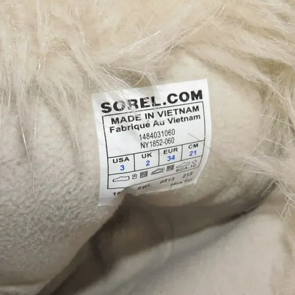 Sorel Gray Faux Fur Trim Girls Lace Up Winter Tofino Boots - Picture 7 of 8